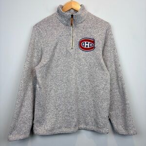 CCM Gray Zip-Up Sweater with Logo